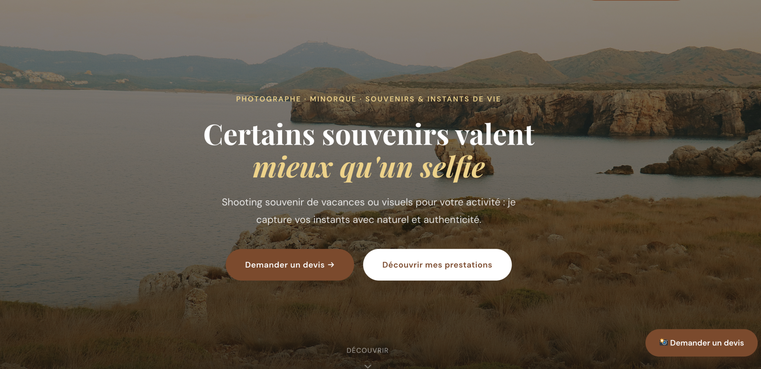 Site internet optimisé seo pour la photographie
