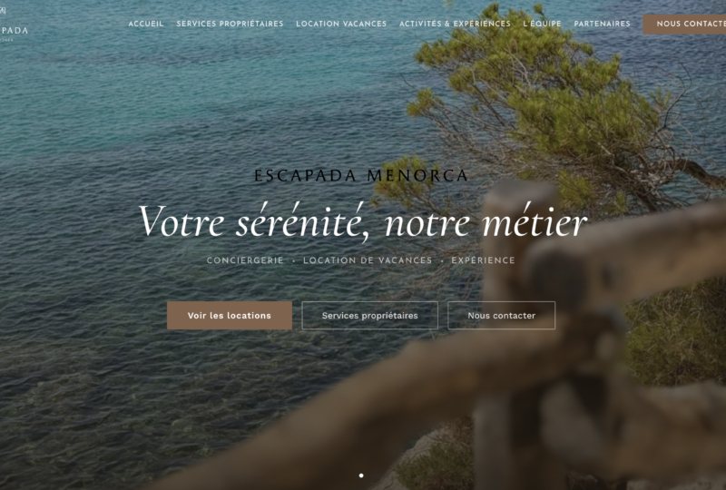 Création de site internet à Minorque : la refonte d&rsquo;Escapada Menorca