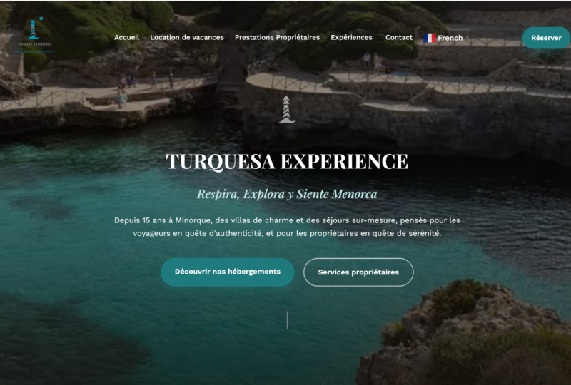 Création de site internet à Minorque : la réalisation pour Turquesa Experience